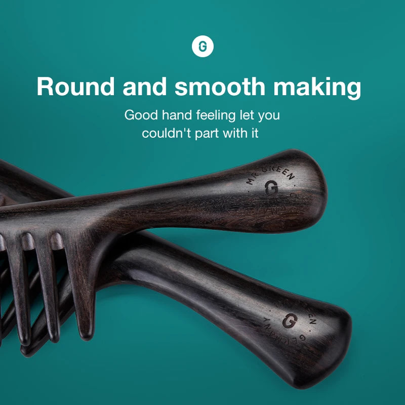 MR.GREEN Natural Wood Comb Wide Tooth Wet  Hair Combs Anti-Static Styling Comb for Long Hair Head acupuncture point massage