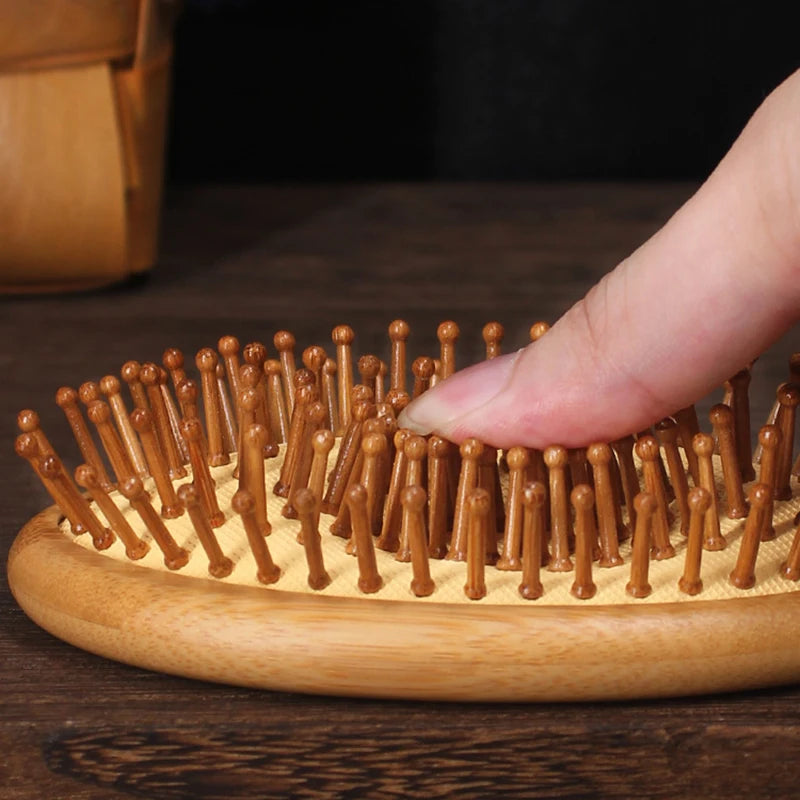 Combs Bamboo Air Cushion Massage Comb Smooth Hair Not Knotted Practical Comb High Elastic Head Massage Air Bag Comb Hair Brush