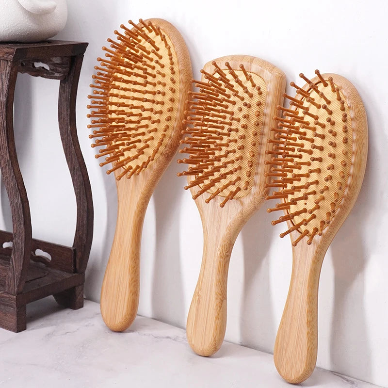 Combs Bamboo Air Cushion Massage Comb Smooth Hair Not Knotted Practical Comb High Elastic Head Massage Air Bag Comb Hair Brush