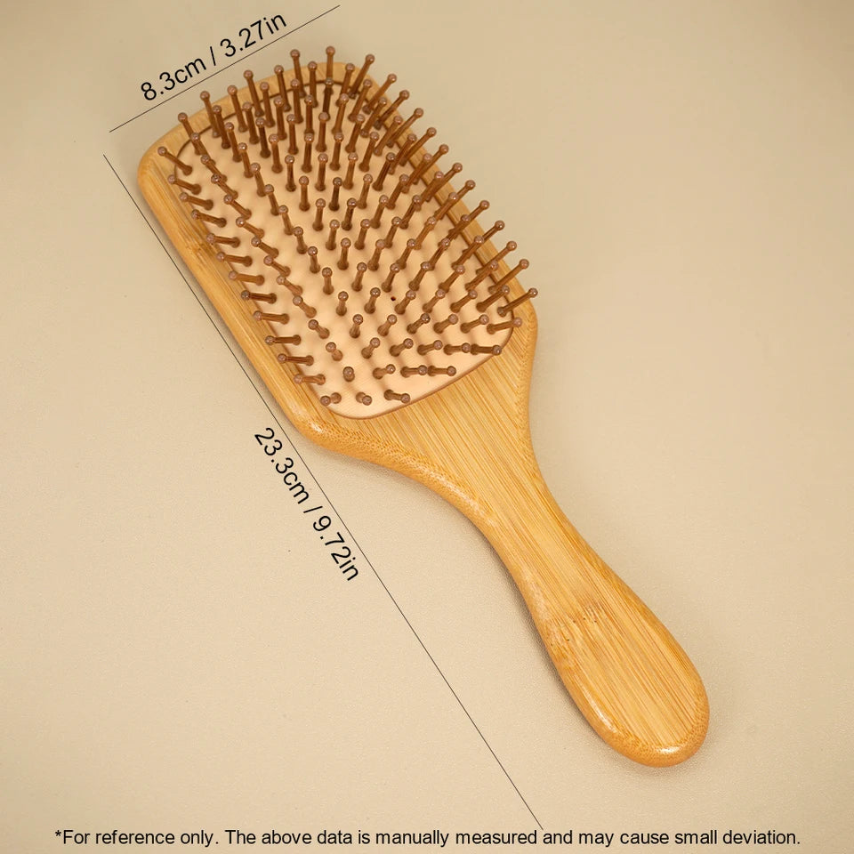 1pc Customized Bamboo Hairbrush Air Cushion Comb Personalised Hair Brush Premium Detangling Massaging Scalp Gifts for Men Women