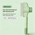 One-Click Self-Cleaning Pet Grooming Comb, 2-in-1 Dematting & Massaging Brush, Effective Hair Remover Tool for Dogs & Cats