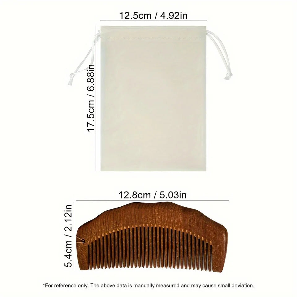 1pc Custom Personalised Sandalwood Massage Hair Comb With Bag ,Mama Natural Birthing Comb For Labor Pain Labor Gifts For Women